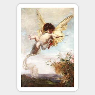 Cupid with a Bow by Julius Kronberg Magnet